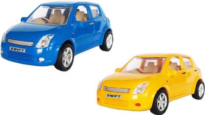 Wonder Star Heavy Quality Pull Back Swift Car toy for kids with Front row open gate option (Blue & Yellow)