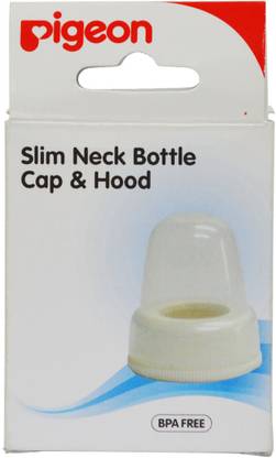 Pigeon Slim Neck Bottle Cap & Hood New Born Flow Nipple