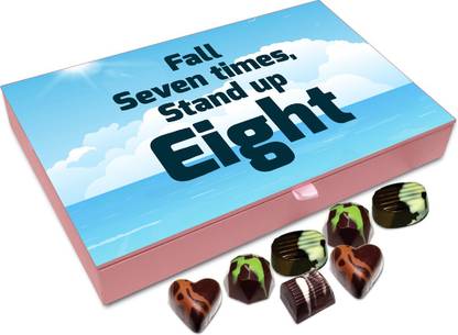 Chocholik Gift Box - Fall Seven Times, Stand Up Eight - 12pc Truffles