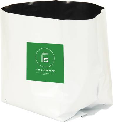 Fulgrow White Grow bags of 20 * 20 * 35 (LDPE) Pack of 10 Grow Bag