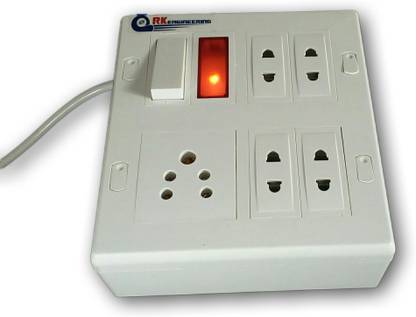 RK ENGINEERING Extension power cords 1000W with 5 light plug 10Amp. and 3 meter long cable suitable for computer TV laptop LED LCD iron refrigerator mixer grinder table fan UPS iron RO water purifier table fan fish tank microwave table lamp drill machine UPS inverter mobile charging points hands tools and all Indoor outdoor and home office appliances upto 1000 watts. 5  Socket Extension Boards