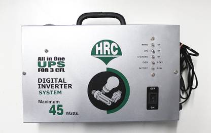 lootmela HRC All in one SOLAR UPS 3CFL digital inverter system with maximum 45 Watts Pure Sine Wave Inverter