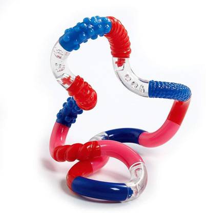 Tangle Jr. Textured Sensory Fidget Toy, Red Pink Blue