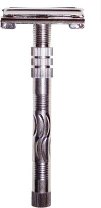 KONIT High-Class Chrome Coated Brass Twist Open Double Edge Safety Shaving Razor, Men & Women