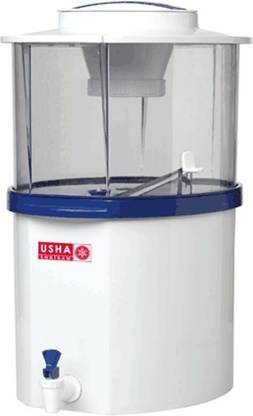 Usha Shriram Non - Electrical and Storage 20 L  Water Purifier (White, Blue) 20 L Gravity Based Water Purifier