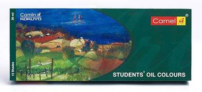 Camlin Student Oil Color Box - 20ml tubes, 12 Shades