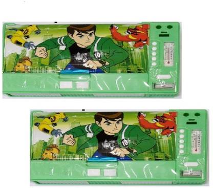 S2Kcrafts s2kc-1014 ben10 s2kc-1014 ben10,ben1o 8 buttons jumbo plastic pencil box Art Plastic Pencil Boxes