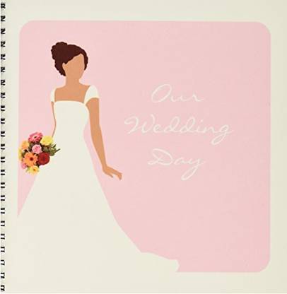 3dRose db_165870_1 Our Wedding Day African American Bride Pink Drawing Book, 8 by 8 Inch