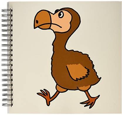 3dRose db_200120_2 Funny Dodo Bird Cartoon Memory Book, 12 by 12"