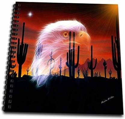 3dRose db_9205_1 Desert Eagle Drawing Book, 8 by 8"
