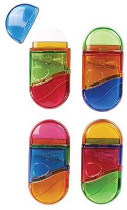 Raymond Geddes Oracle 2 In 1 Pencil Sharpener and Eraser, 24 Pack (65746)