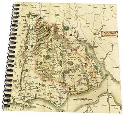 3dRose db_52328_1 Ancient Fantasy Map Drawing Book, 8 by 8"