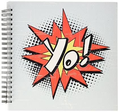 3dRose db_116449_2 Yo Hipster Geek Comic Book Style Exclamation Expression Cartoon Graphic Memory Book, 12 by 12 Inch