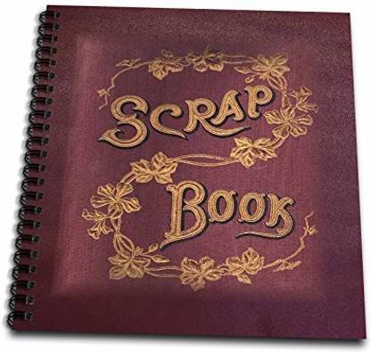 3dRose db_43692_1 Merlot Color Scrapbook Drawing Book, 8 by 8 Inch