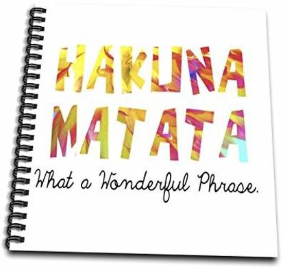 3dRose db_193344_2 Hakuna Matata What a Wonderful Phrase Memory Book, 12 by 12"