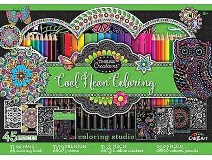 Generic Cool Neon Coloring 45 pieces Coloring Studio