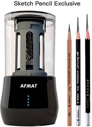 Generic Professional Sketch Pencil Sharpener only for 6 8mm Drawing and Sketching Pencils, 3 Pencil Nib Options, Heavy Duty Portable Ele