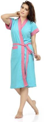Jaipuri Fashions Green Free Size Bath Robe