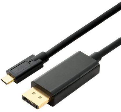 microware USB Type C Cable 2 A 1.8 m USB Type C(Thunderbolt 3) to DisplayPort 4K@60Hz UHD 6 Feet Cable, USB 3. 1 (USB-C) to DP Display Port Adapter Male to Male Gold-Plated Cord