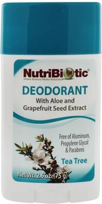 NutriBiotic Deodorant With Aloe And Grapefruit Seed Extract Tea Tree Deodorant Spray  -  For Men
