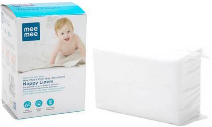 MeeMee One-Way Nappy Liners (100 Liners) - New Born