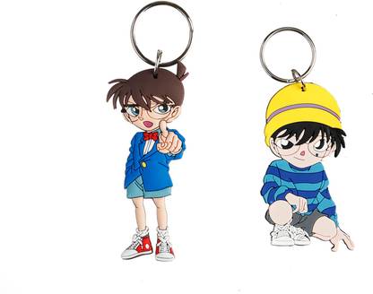 AVI Rubber with Double Sided Detective Conan Design Combo Pack Key Chain