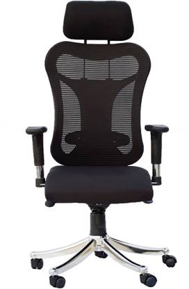 APEX CHAIRS APEX CHAIRS OMEGA CHROME BASE HIGH BACK OFFICE CHAIR ADJUSTABLE ARMS Fabric Office Executive Chair