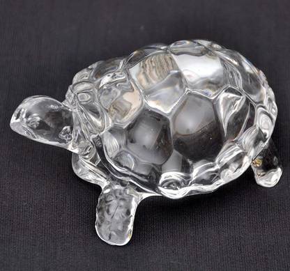 WEBELKART Crystal Turtle Tortoise for Feng Shui and vastu Decorative Showpiece  -  8.7 cm