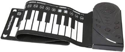 Skylofts Silicon Piano Roll Up Piano, Completely Portable, 49 Standard Keys With Louder Speaker,Professional Silicon Rubber,Battery OR USB Powered Foldable Keyboard with HeadPhone Connectivity Analog Portable Keyboard