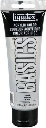 Liquitex BASICS Acrylic Paint 4 Oz., Silver