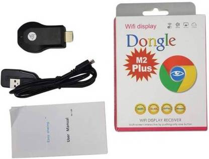 TRAGBARE WIFI Display Dongle, Anycast M4 Plus 1080P Wireless Display Adapter Digital AV to HDMI Connector TV Receiver Stick for iOS/Android/Windows/MAC OSX/Projector,Support DLNA/Airplay Mirror/Miracast/Ezcast Media Streaming Device (Multicolor) Media Streaming Device (Black) Media Streaming Device