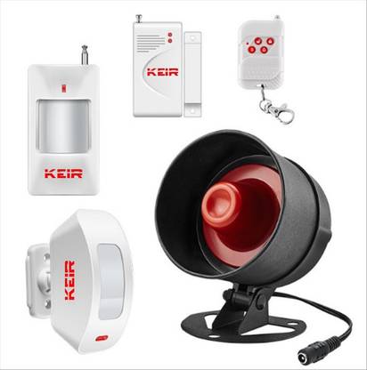 KEIR Alarm Siren Speaker Loudly Sound Alarm System Kits Wireless Home Alarm Siren Security Protection System for House Garage Wireless Sensor Security System
