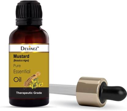 DEVINEZ Mustard Seed Cold-Pressed Essential Oil, 10ml - 100% Pure Natural, Undiluted for Hair & Skin Care, Excellent Toner, prevents hair loss, Insect Repellent
