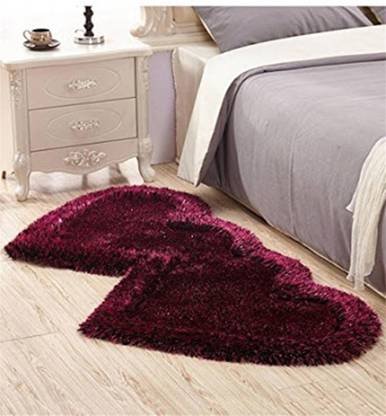 Sports Brand Maroon Polyester Area Rug