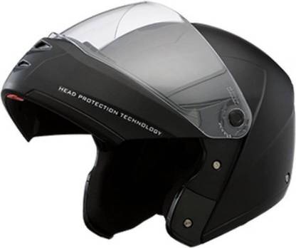 STUDDS Ninja Elite with Murcury Visor Motorsports Helmet (Black with Carbon Center Strip) Motorbike Helmet