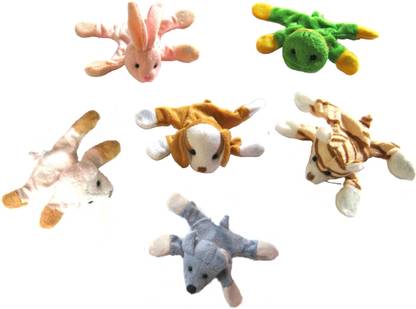 Optimum Deal 6PCS Cute Soft Plush Animal Shaped Fridge Magnet Stickers/Toy  - 10 cm
