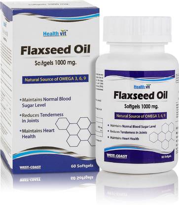 HealthVit Flaxseed oil 1000mg (Pack of 2)