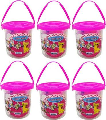 Majik Set of 6 Pcs Bright Color Reusable and Non Drying Modeling Clay for Kids, Multicolour