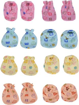 Aarushi Just Born Baby Mitten and Booties Combo Set of 4