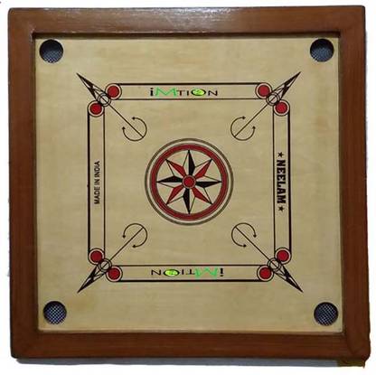 imtion Carom Board Rastic Color With Coin Big Size 28 x 28 Inchs 71.12 cm Carrom Board