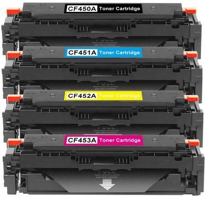 Dubaria Dubaria 655A Toner Cartridge Compatible For HP 655A / CF450A, CF451A, CF452A, CF453A For Use In HP olor LaserJet Enterprise M652dn, M652n, M653dn, M653x, M681f, M681z, M682z, M681dh, M681f Printers Black + Tri Color Combo Pack Ink Toner