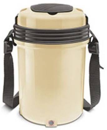 MILTON Electron Electric Insulated Stainless Steel Tiffin Box Cream 4 Containers Lunch Box