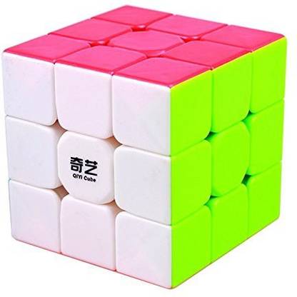 Generic BestCube Qiyi 3x3 Warrior W 3x3x3 Speed Cube Stickerless Puzzle Cube,56mm