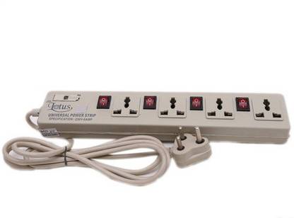 Goyal Traders Blue Lotus 4+4 Universal ABS Power Strip 4  Socket Extension Boards