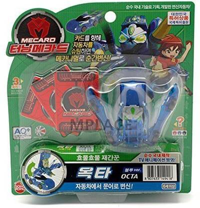 Generic OCTA Blue-Turning Mecard Transforming Robot Car Toy
