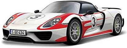Generic Bburago Race Porsche 918 Spyder Weissach Package Diecast Vehicle (Colors May Vary/1:24 Scale)