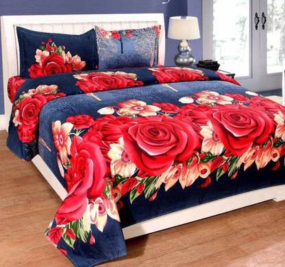 MH DÉCOR 140 TC Polycotton Double Printed Flat Bedsheet