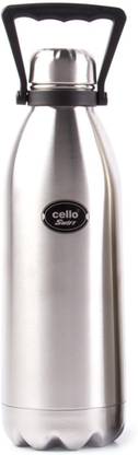 cello present Swift Silver Thermo bottel 1800ml stainless steel flask series with inside copper coating for better heat retention and 100% insulated stainless steel 1800 ml Steel Flask