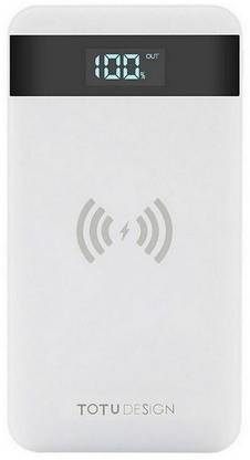 vali Totu Design 10000mAH Wireless Power Bank, 2 USB Ports and 3-in-1 Mirco Type-C Cable Input for iPhone X/8/8 Plus, Samsung Galaxy S8 Charging Pad