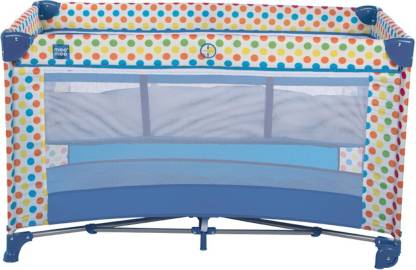 MeeMee Compact 2 in 1 Play Pen & Crib (Blue) Cot